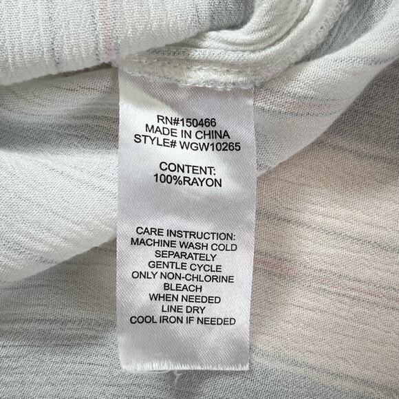 Market & Spruce Stitch Fix Lightweight Striped Button Down Shirt Blouse Blue,‎ S - Picture 11 of 11